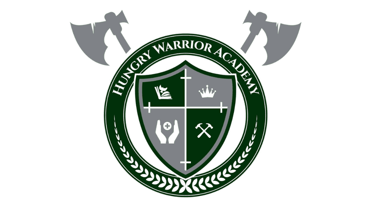 The Hungry Warrior Academy logo represents a faith-based, community-driven approach to help men overcome behavioral addictions and reclaim purpose.