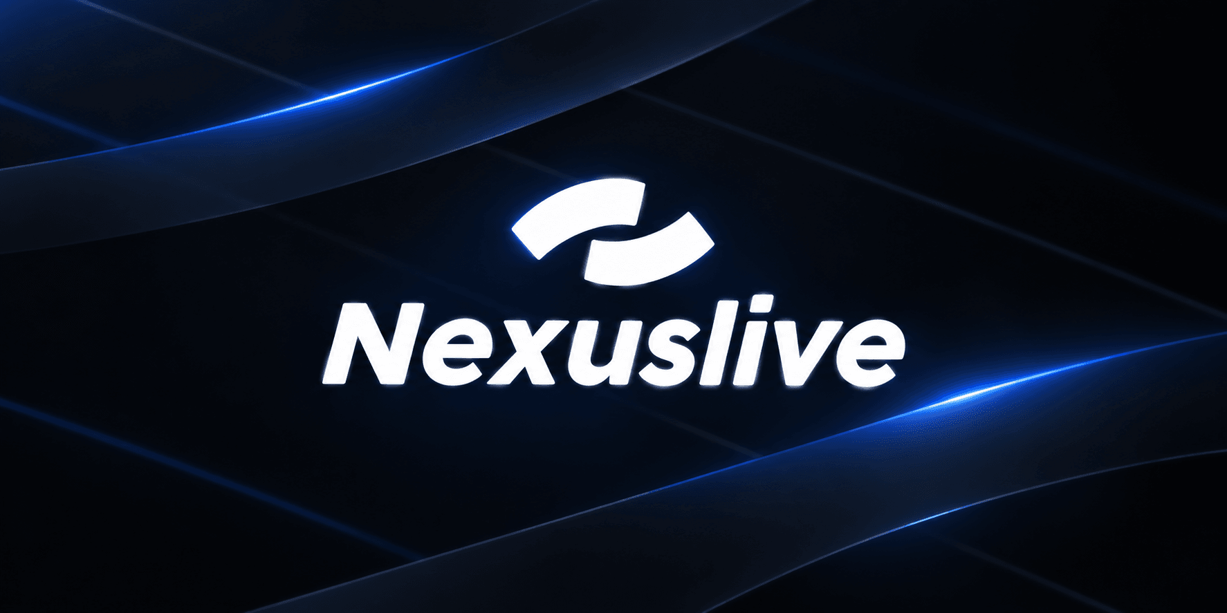Nexuslive logo on a dark background with blue light accents