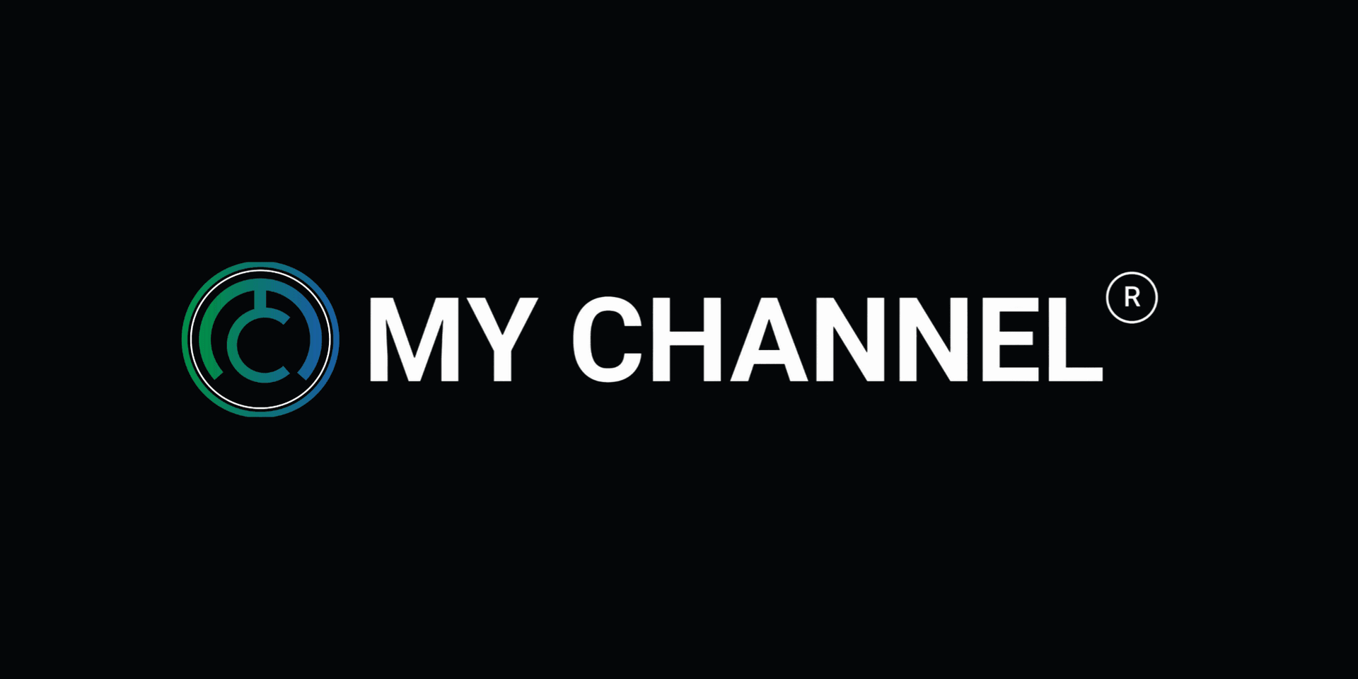 Logo featuring text "MY CHANNEL" with a circular blue design on the left