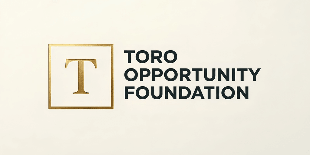 Logo of Toro Opportunity Foundation featuring a stylized letter T and bold text