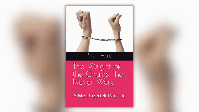 Cover of The Weight of the Chains That Never Were by Brian Hale, featuring a powerful image of hands breaking free from shackles. The novel explores themes of healing, unity, and overcoming division, offering a Christian fiction parable that inspires reconciliation and understanding.