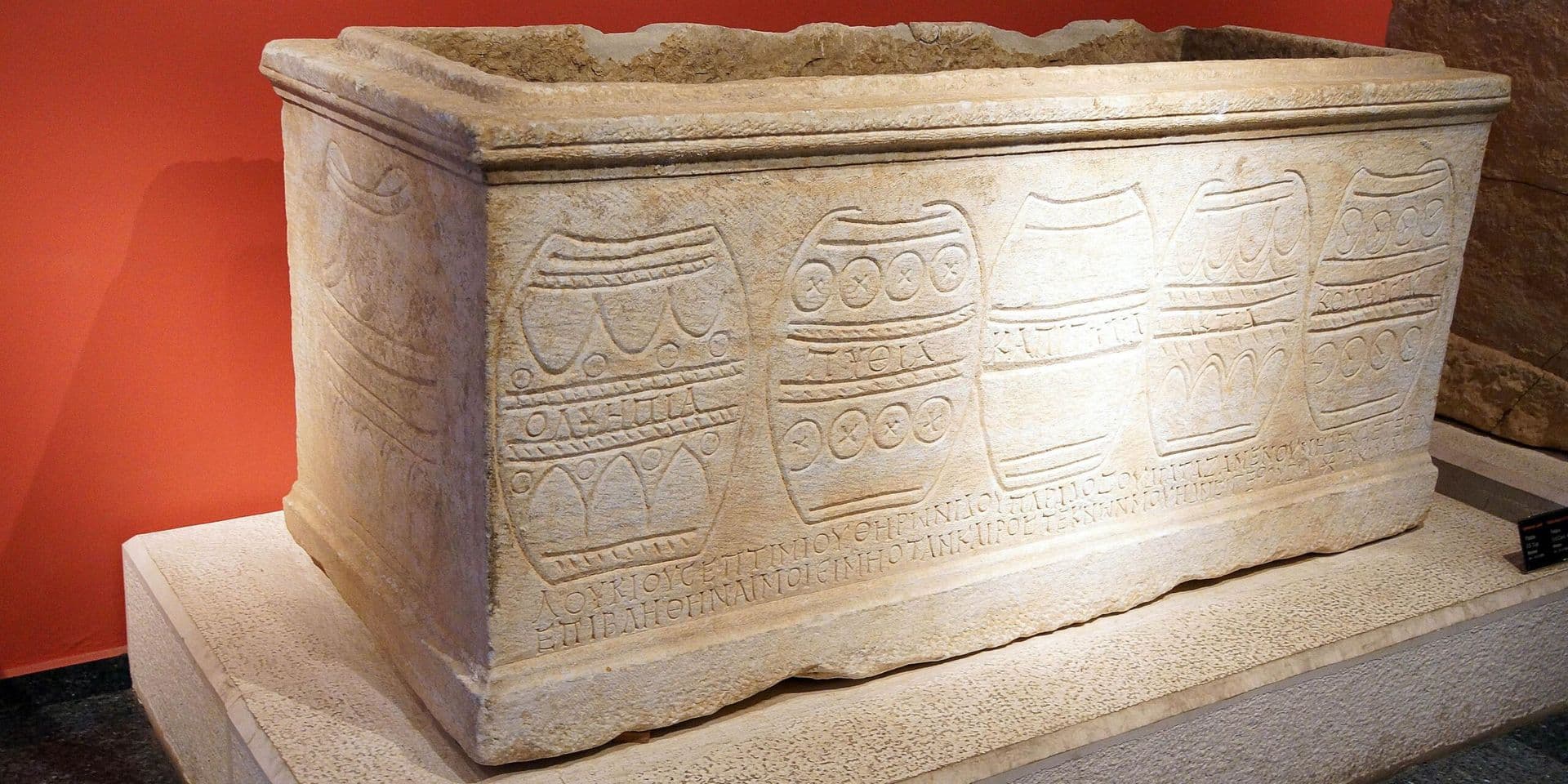 Archaeologists Uncover 1,700-Year-Old Roman Sarcophagus Depicting Mythological Drinking Contest