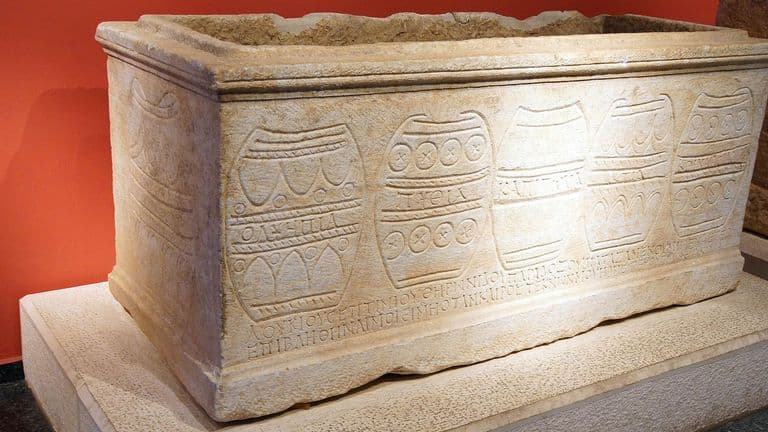 Archaeologists Uncover 1,700-Year-Old Roman Sarcophagus Depicting Mythological Drinking Contest